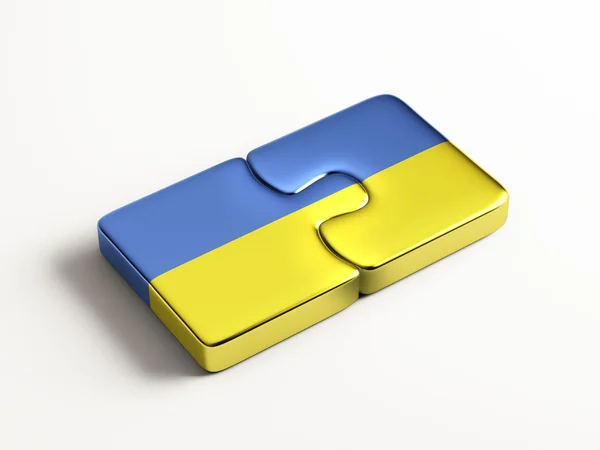 Ukraina pussel koncept — Stockfoto
