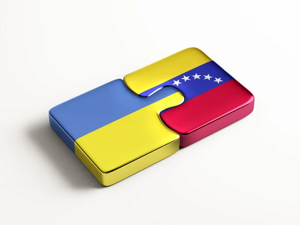 Venezuela Ucrânia Puzzle Concept — Fotografia de Stock