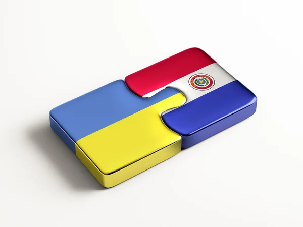 Paraguay Ukraine Puzzle Concept — Photo