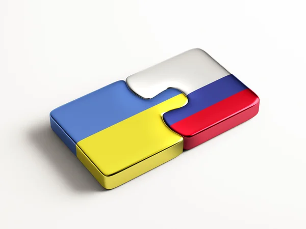 러시아 우크라이나 퍼즐 개념 — 스톡 사진