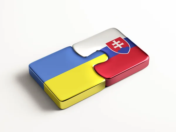 Eslovaquia Ucrania Puzzle Concepto — Foto de Stock