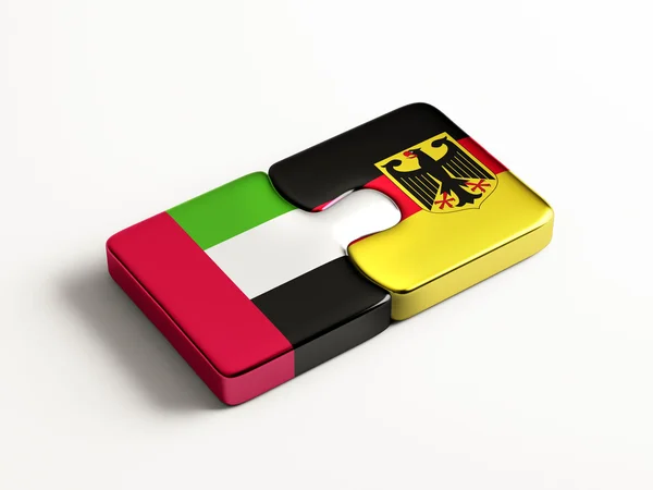Alemania Emiratos Árabes Unidos puzzle Concepto —  Fotos de Stock