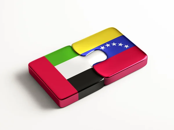 Venezuela Emirati Arabi Uniti Puzzle Concept — Foto Stock