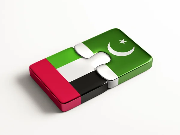 Pakistan vereint arabische Emirate Puzzle-Konzept — Stockfoto