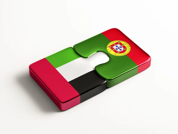 Portugal Verenigde Arabische Emiraten puzzel Concept — Stockfoto