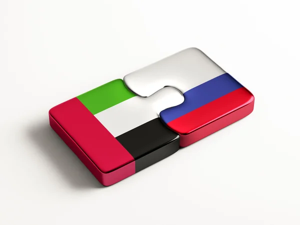 Russie Émirats arabes unis Puzzle Concept — Photo