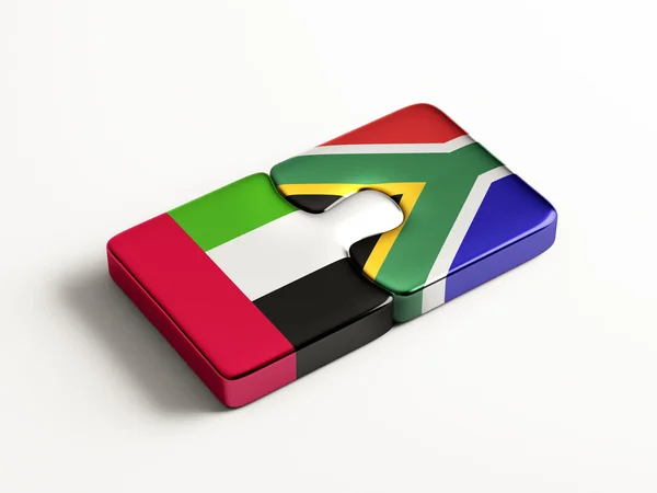 South Africa United Arab Emirates Puzzle Concept — Stock Photo, Image