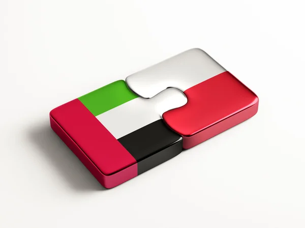 Polonia Emirati Arabi Uniti Puzzle Concept — Foto Stock