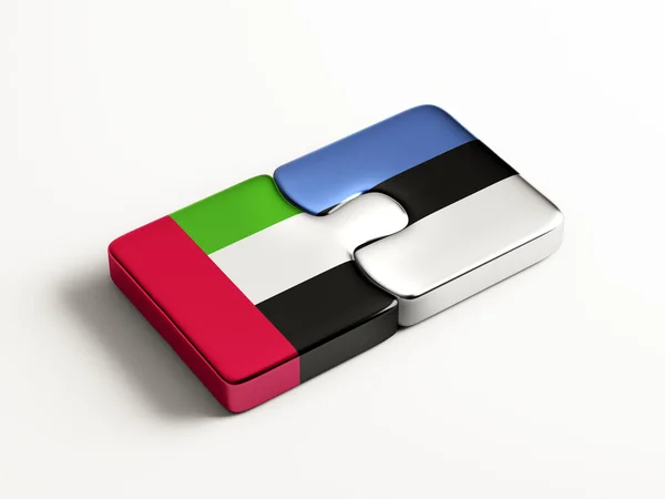 Estland Verenigde Arabische Emiraten puzzel Concept — Stockfoto
