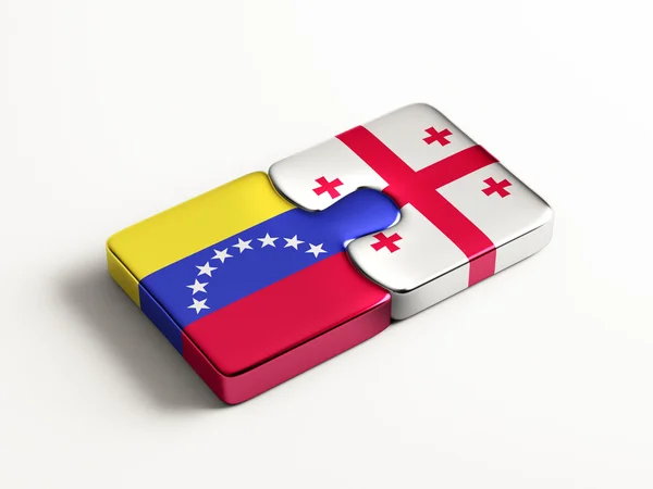 Venezuela Georgia Puzzle Concepto — Foto de Stock