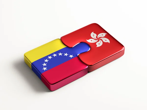 Venezuela Hong Kong Puzzle Concepto — Foto de Stock