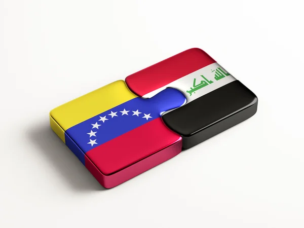 Venezuela Irak puzzel Concept — Stockfoto