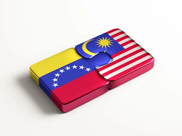 Venezuela Malaysia  Puzzle Concept — Stock Photo, Image