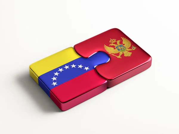 Venezuela Montenegroo Puzzle Concepto — Foto de Stock