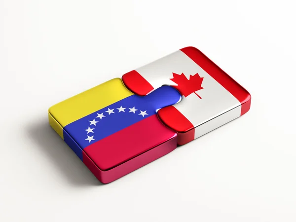 Venezuela Canada Puzzle-Konzept — Stockfoto