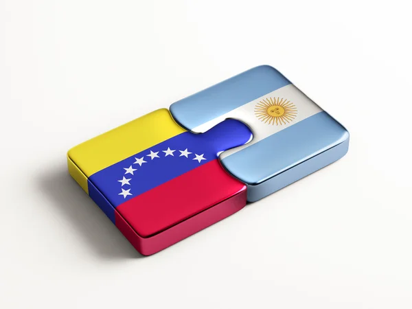 Venezuela Argentinien Puzzle-Konzept — Stockfoto