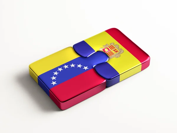 Venezuela Andorra  Puzzle Concept — Stock Photo, Image