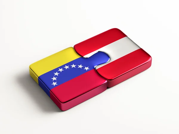 Wenezuela Austria logiczne pojęcia — Zdjęcie stockowe