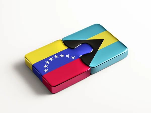 Venezuela Bahamas Puzzle Concepto — Foto de Stock