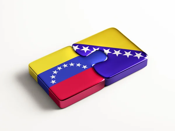 Venezuela Bosnia y Herzegovina Puzzle Concept — Foto de Stock