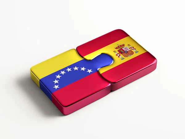 Venezuela España Puzzle Concepto — Foto de Stock