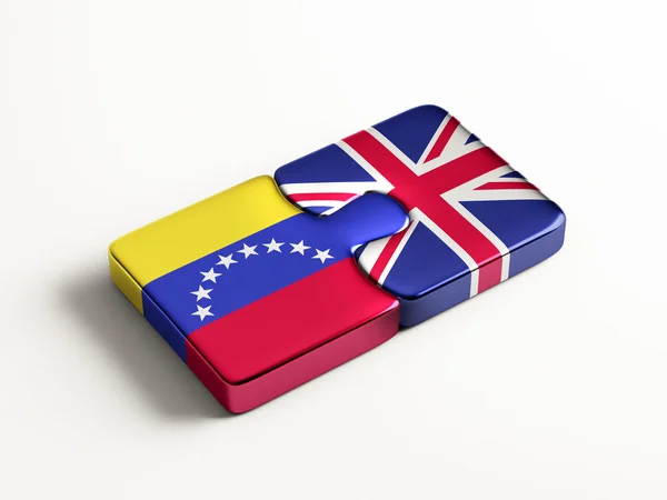 Reino Unido Venezuela Puzzle Concept — Foto de Stock