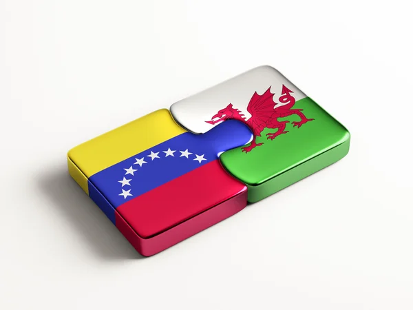 Wales Venezuela  Puzzle Concept — Stock Photo, Image