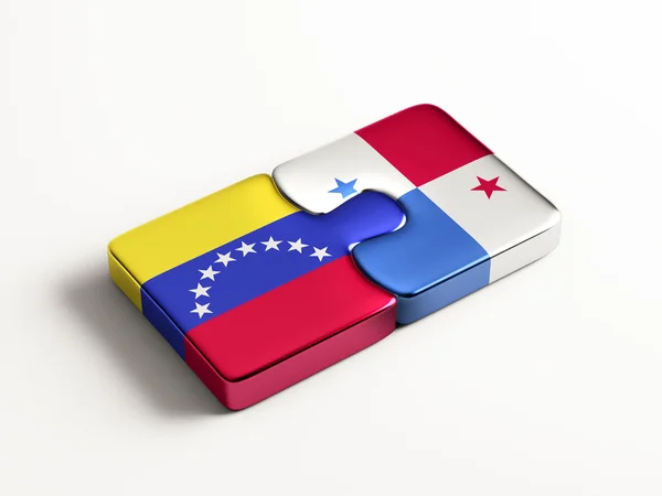 Panama Venezuela  Puzzle Concept — Stock Photo, Image