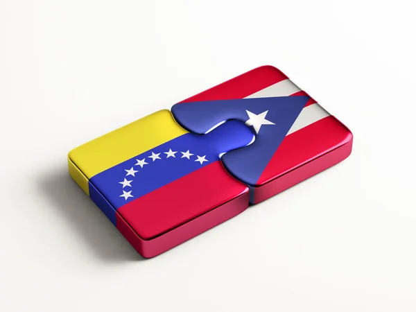 Porto Rico Venezuela Puzzle Concept — Fotografia de Stock