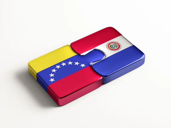 Paraguay Venezuela Puzzle-Konzept — Stockfoto