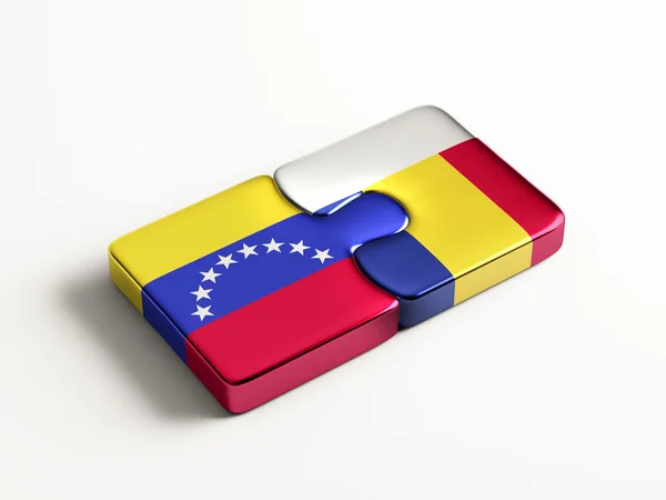 Romania Venezuela  Puzzle Concept — Stock Photo, Image
