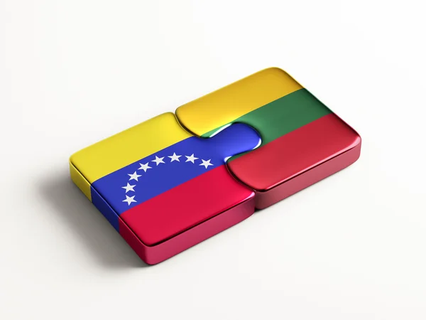 Lituânia Venezuela Puzzle Concept — Fotografia de Stock