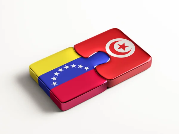 Tunisia Venezuela  Puzzle Concept — Stock Photo, Image