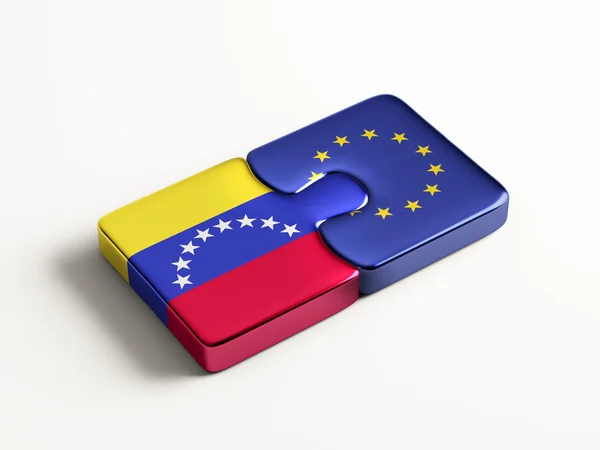 Unia Europejska Wenezuela logiczne pojęcia — Zdjęcie stockowe