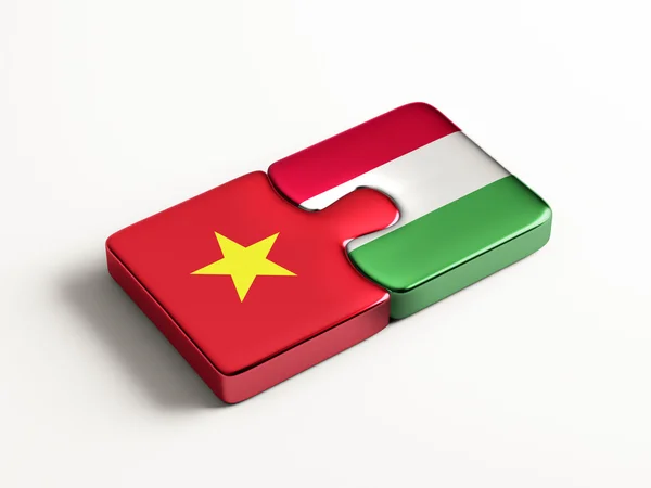 Vietnam Ungheria Puzzle Concept — Foto Stock