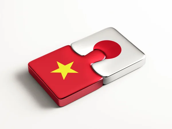 Vietnam Japan Puzzle-Konzept — Stockfoto