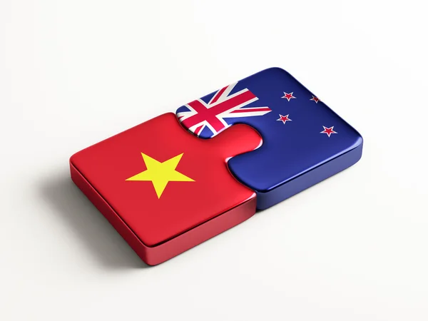 Vietnam New Zealand Puzzle-Konzept — Stockfoto