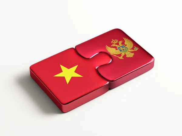 Wietnam Czarnogóra logiczne pojęcia — Zdjęcie stockowe