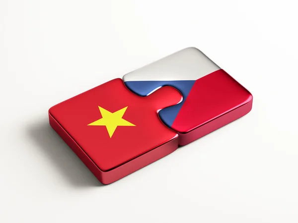 Vietnam República Checa Puzzle Concepto — Foto de Stock