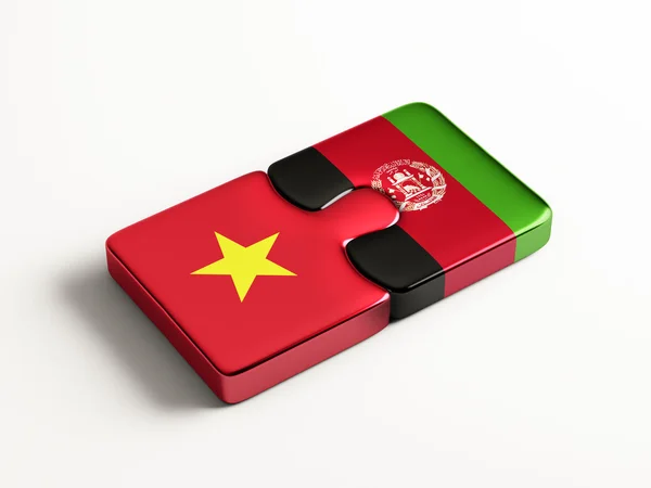 Vietnam Afghanistan Puzzle Concept — Stock Photo, Image