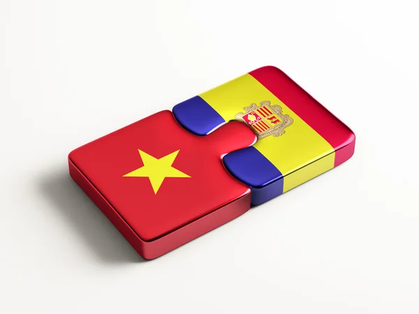 Vietnam Andorra Puzzle Concepto —  Fotos de Stock