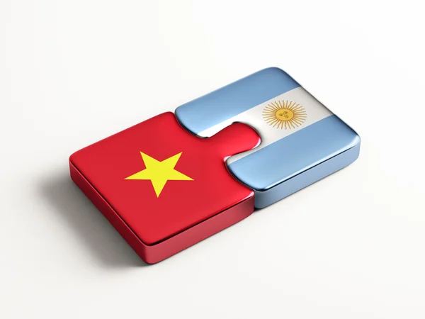 Wietnam Argentyna logiczne pojęcia — Zdjęcie stockowe