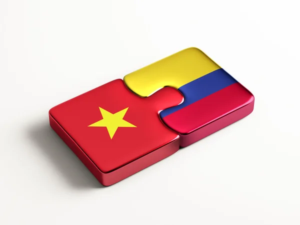 Vietnam Colombia  Puzzle Concept — Stock Photo, Image