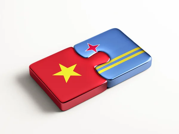 Vietnam Aruba puzzel Concept — Stockfoto