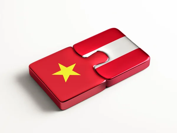 Vietnam Austria  Puzzle Concept — Stock Photo, Image