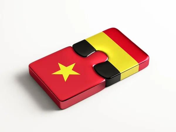 Wietnam Belgia logiczne pojęcia — Zdjęcie stockowe
