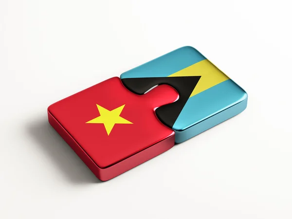 Vietnam Bahamas Puzzle Concept — Stock Photo, Image