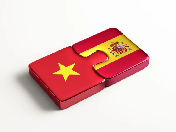 Vietnam Spanien Puzzle-Konzept — Stockfoto