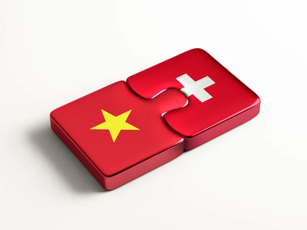 Vietnam Zwitserland puzzel Concept — Stockfoto