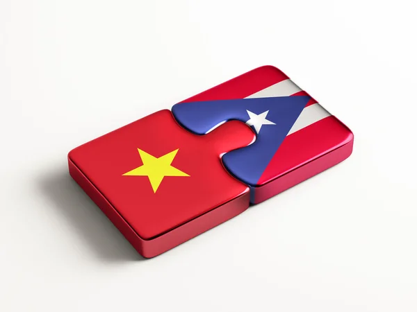 Puerto Rico Vietnam Puzzle Concepto —  Fotos de Stock